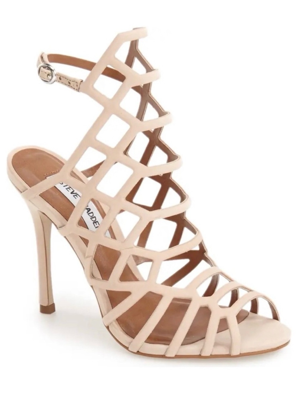 Steve Madden Blush Cage Strappy High Heel Sandal